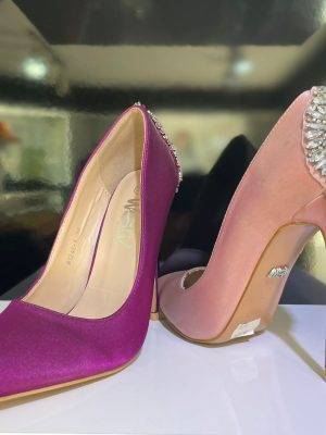 Pantof Elegant Sidej Pietre Roz