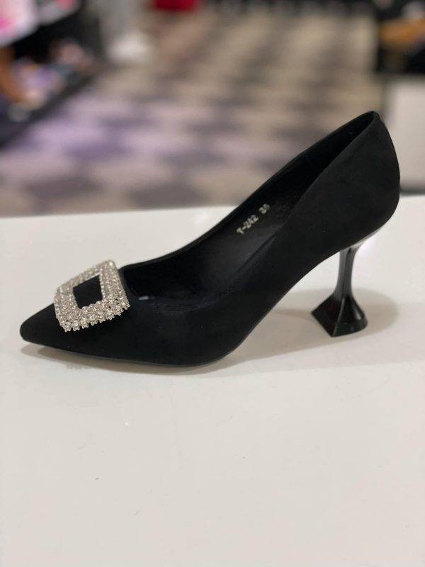 Pantof Velur Negru Accesoriu