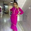 Rochie fame midi fucsia