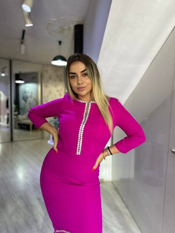 Rochie fame midi fucsia