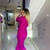 Rochie fame midi fucsia