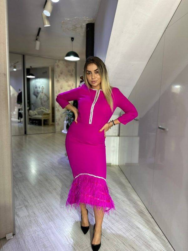 Rochie fame midi fucsia