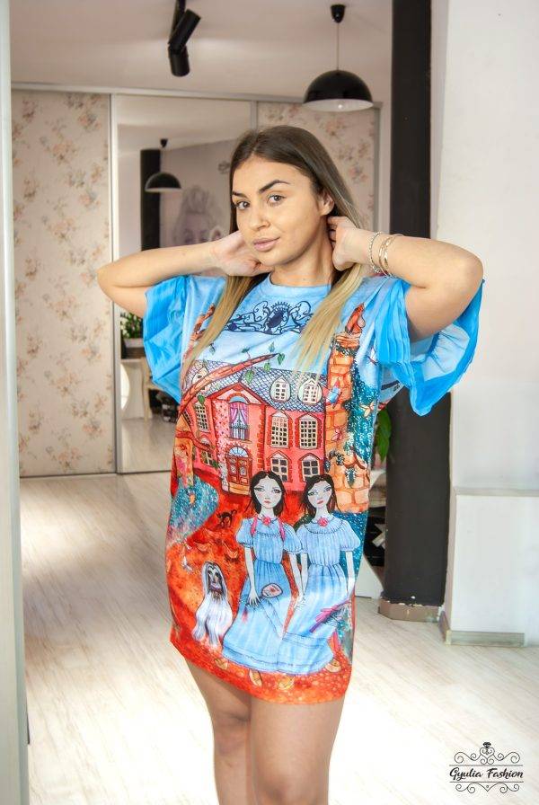 Rochie japonesse bleu