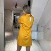Rochie tip camasa vogue galbena