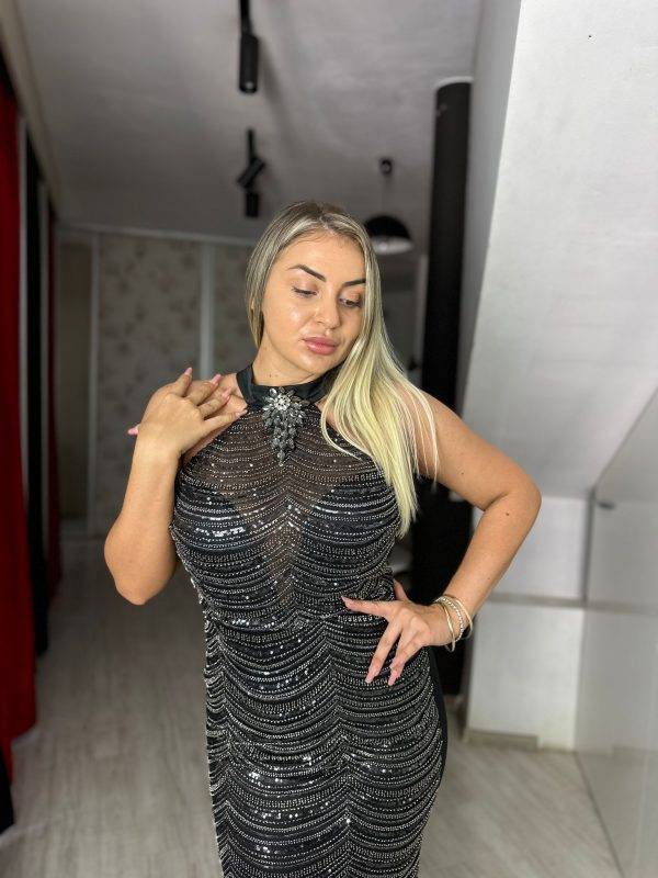 Rochie abby black midi