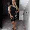 Rochie scurta neagra bandage