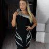 Rochie scurta  neagra bandage