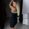 Rochie scurta  neagra bandage