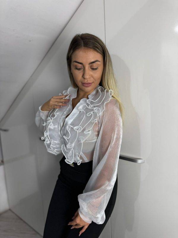 Camasa alba cu volane