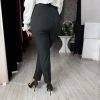 Pantalon negru cu talie inalta