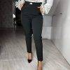 Pantalon negru cu talie inalta