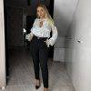 Pantalon negru cu talie inalta