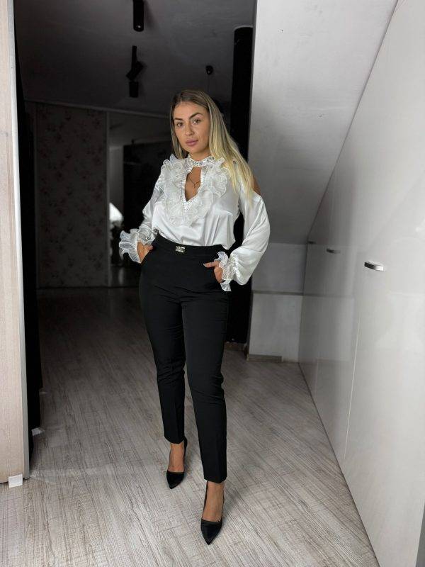 Pantalon negru cu talie inalta