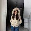 Jacheta tricot bej
