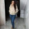 Jacheta tricot bej