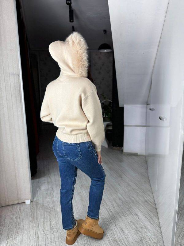 Jacheta tricot bej