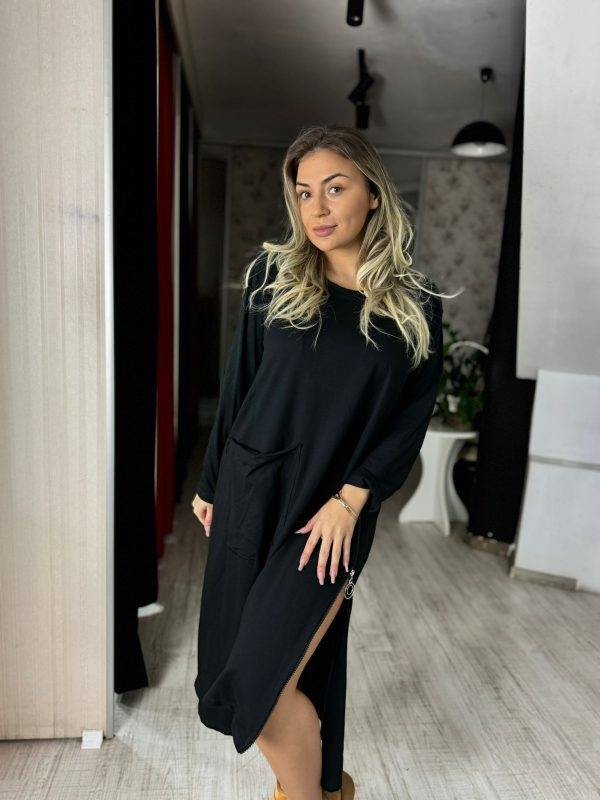Rochie oversize fermoar lateral