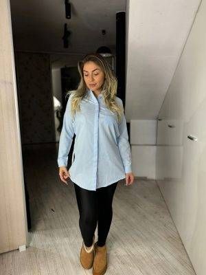 Camasa albastra lunga