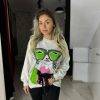 Bluza imprimeu ochelari