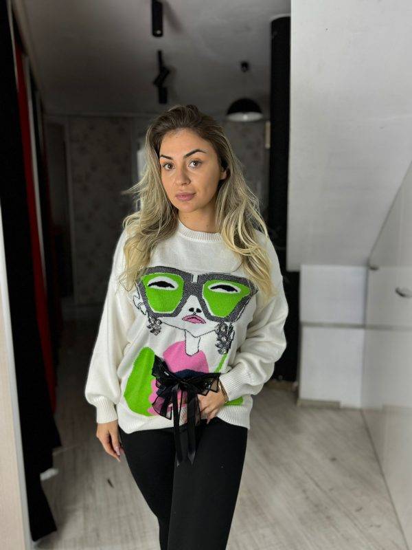 Bluza imprimeu ochelari