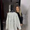 Bluza lunga cu flori 3d