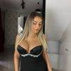 Rochie neagra cu puf