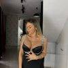 Rochie neagra cu puf