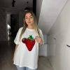 Tricou imprimeu capsuna