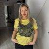 Tricou galbem imprimeu corset