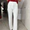 Pantalon alb evazat