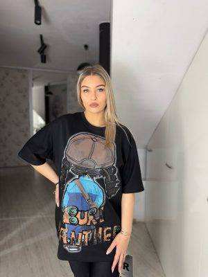 Tricou imprimeu fetita cu codite