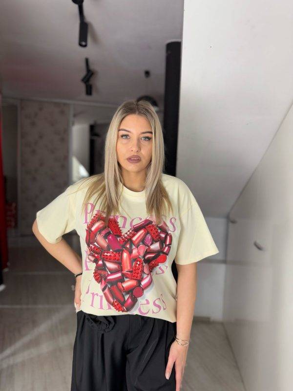 Tricou imprimeuri machiaje