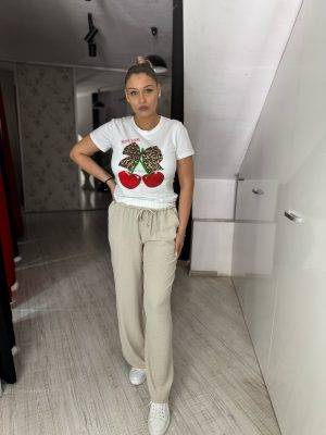 Pantalon bej cu pietricele