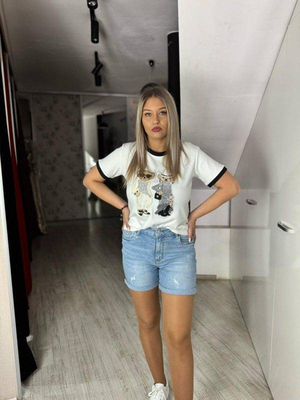 Pantalon scurt albastru