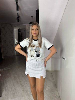 Fusta pantalon white