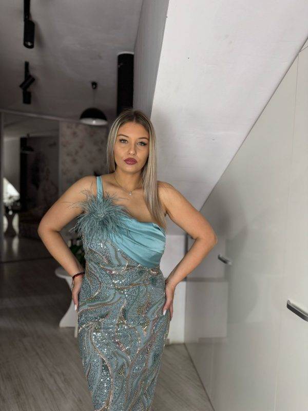 Rochie turquoise midi