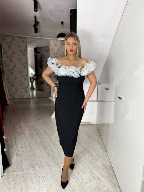 Rochie cosmina black&white