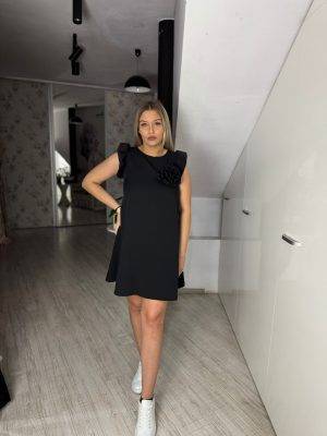 Rochie in A cu trandafir