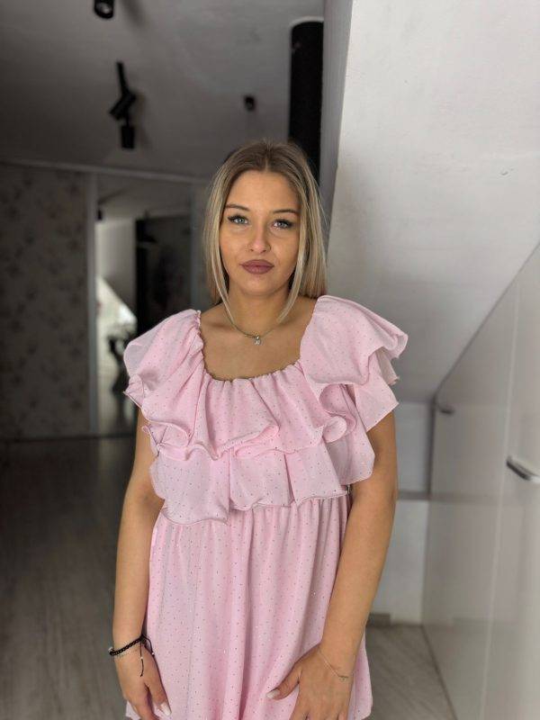 Rochie scurta cu volane