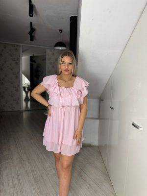 Rochie scurta cu volane