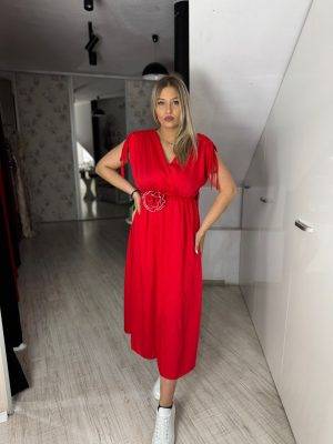 Rochie cu trandafir in talie