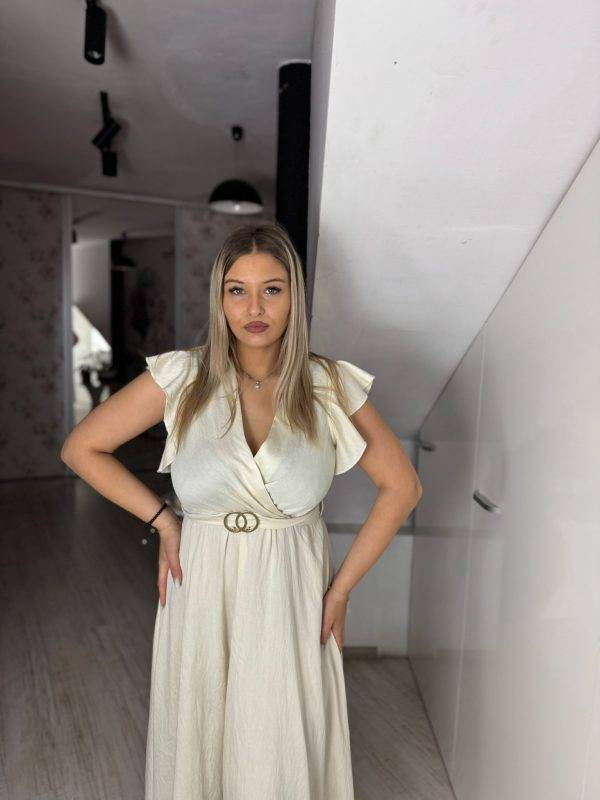 Rochie cu volan la maneci