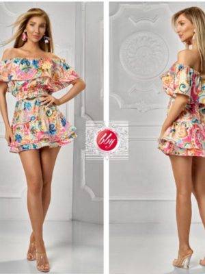 Rochie scurta cu flori