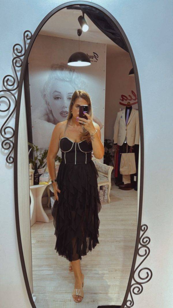 Rochie bella neagra midi