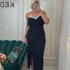 Rochie neagra midi cu corset si pietricele