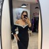 Rochie scurta black cu perle