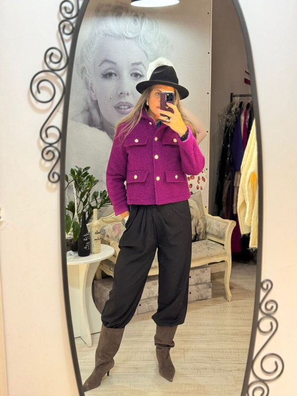 Cardigan scurt bucle