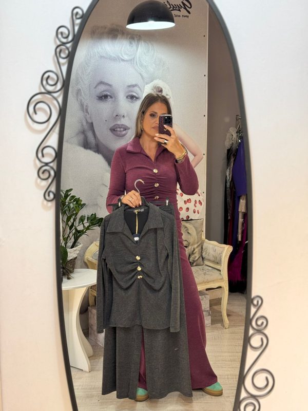 Compleu cu bluza incretita