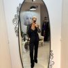 Compleu negru cu pantalon evazat