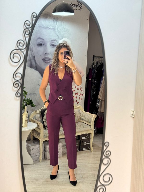 Compleu 3 piese burgundi